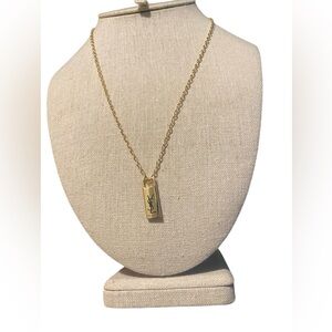 Yves Saint Laurent Gold-tone YSL Pendant Necklace